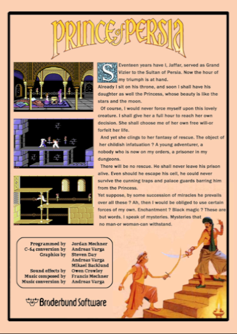 Prince of Persia (Homebrew) — Box back